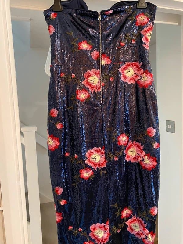 ASOS ASOS sequinned floral cocktail dress