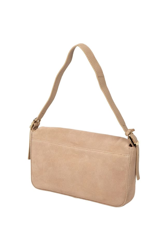 Pure Luxuries London Pure Luxuries London Women's 'Aeliana' Suede Grab Bag in Beige - 3