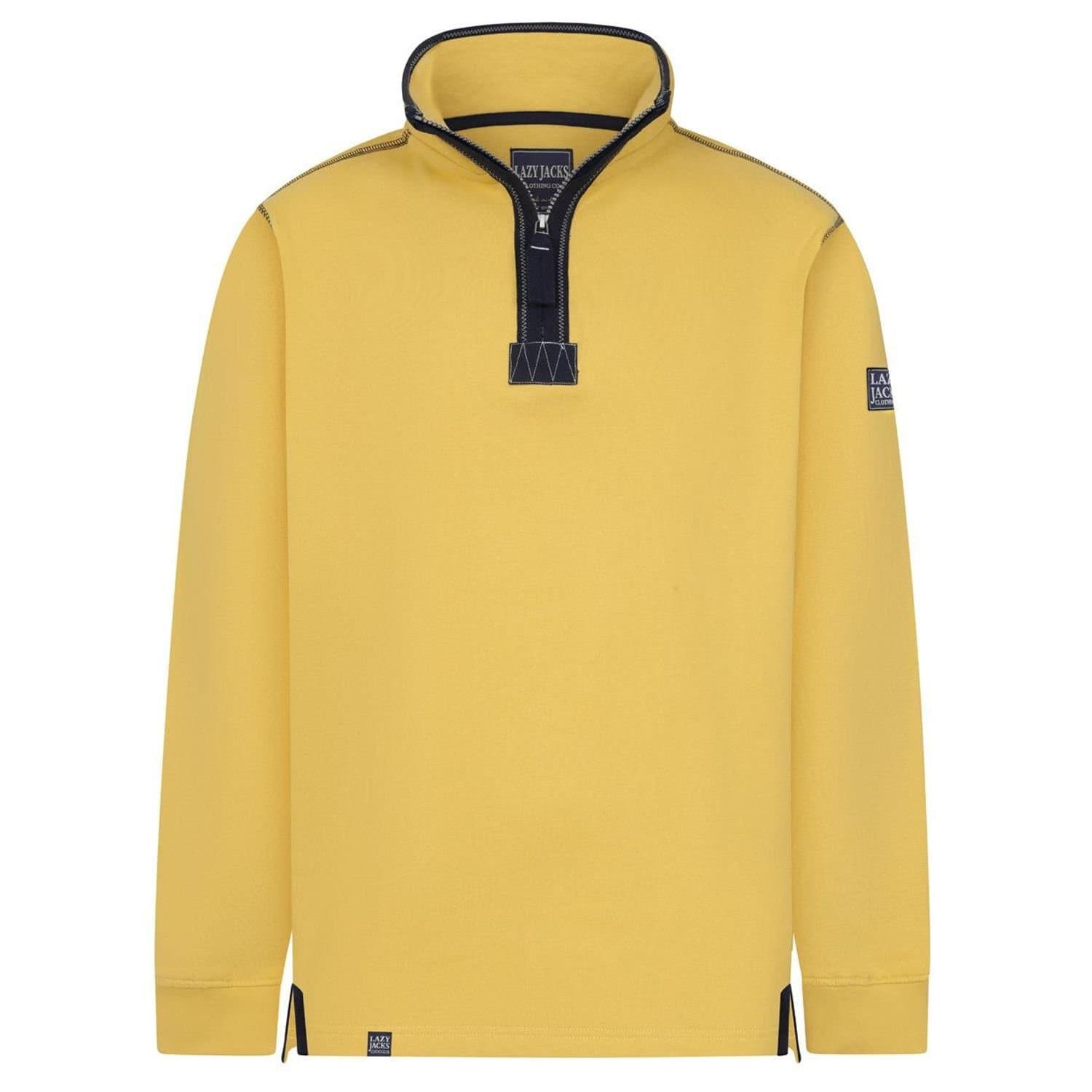 Lazy Jacks Lazy Jacks Women's Quarter Zip Sweatshirt in Lemon