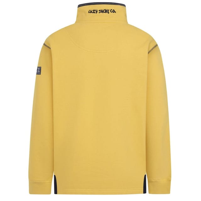 Lazy Jacks Lazy Jacks Women's Quarter Zip Sweatshirt in Lemon - 3