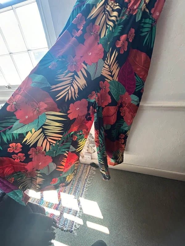 Shein Tropical Wide Legged Jumpsuit
