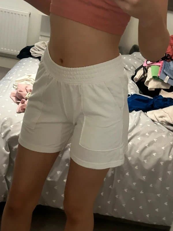 H&M h&m white cargo shorts