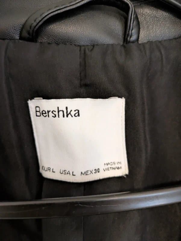 Bershka Bershka Black Faux Leather Blazer