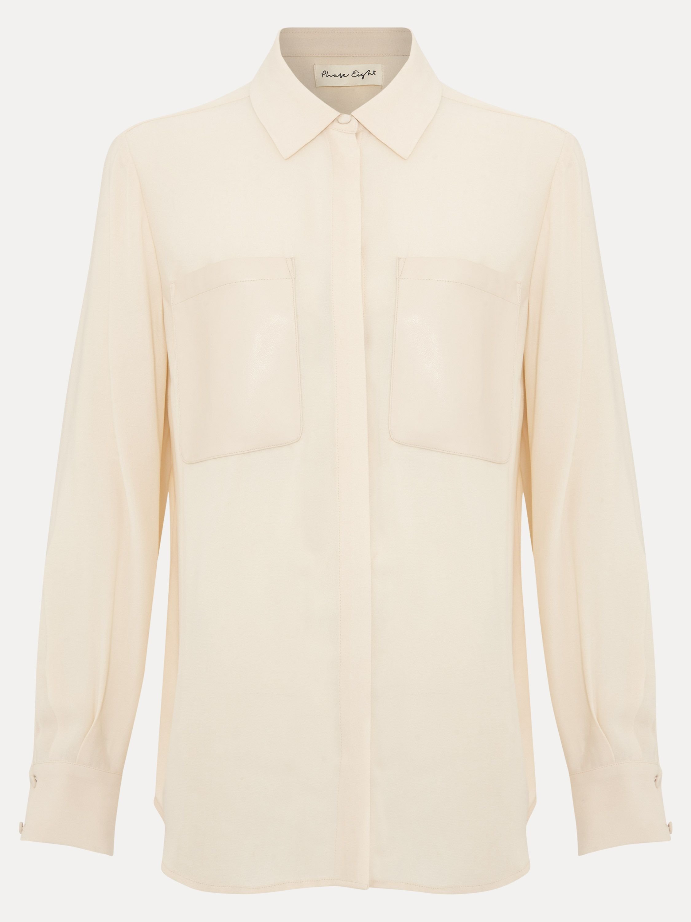 Phase Eight Phase Eight Women's Maya Pu Pocket Shirt in Cream - 2