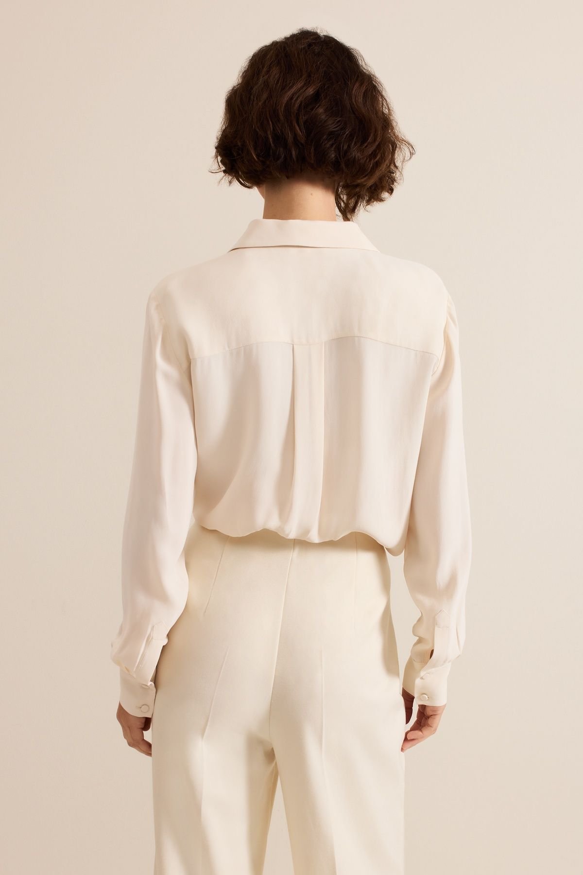 Phase Eight Phase Eight Women's Maya Pu Pocket Shirt in Cream - 4