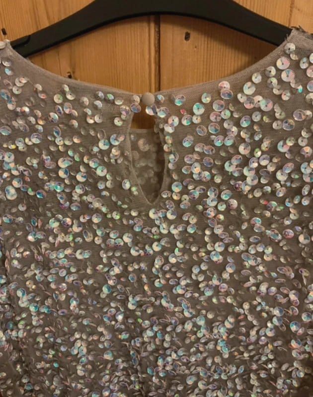 ASOS Silver Sequin Top Size 14