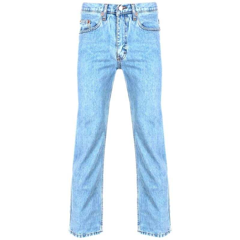 Cotton Works Cotton Works Men's Cotton Comfort Straight Fit Classic Denim Jeans in Light Blue - 2