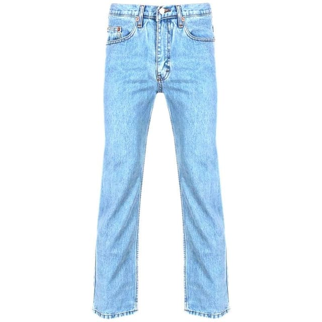 Cotton Works Cotton Works Men's Cotton Comfort Straight Fit Classic Denim Jeans in Light Blue - 2