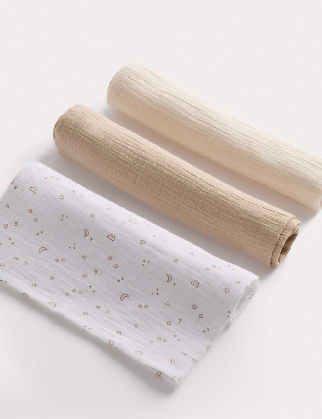 Marks & Spencer M&S 3 Pack Pure Cotton Muslins White