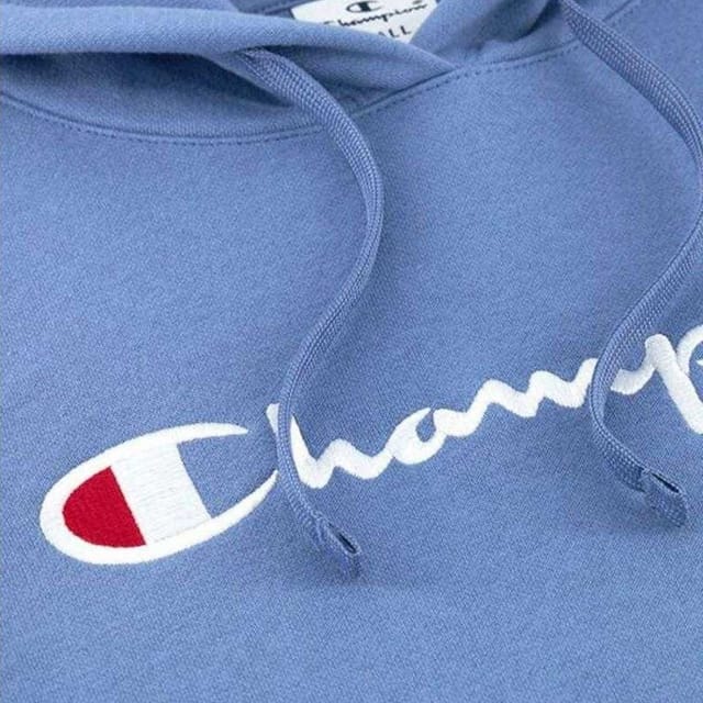 Champion Champion Women's Large Logo Hoodie in Blue - 3