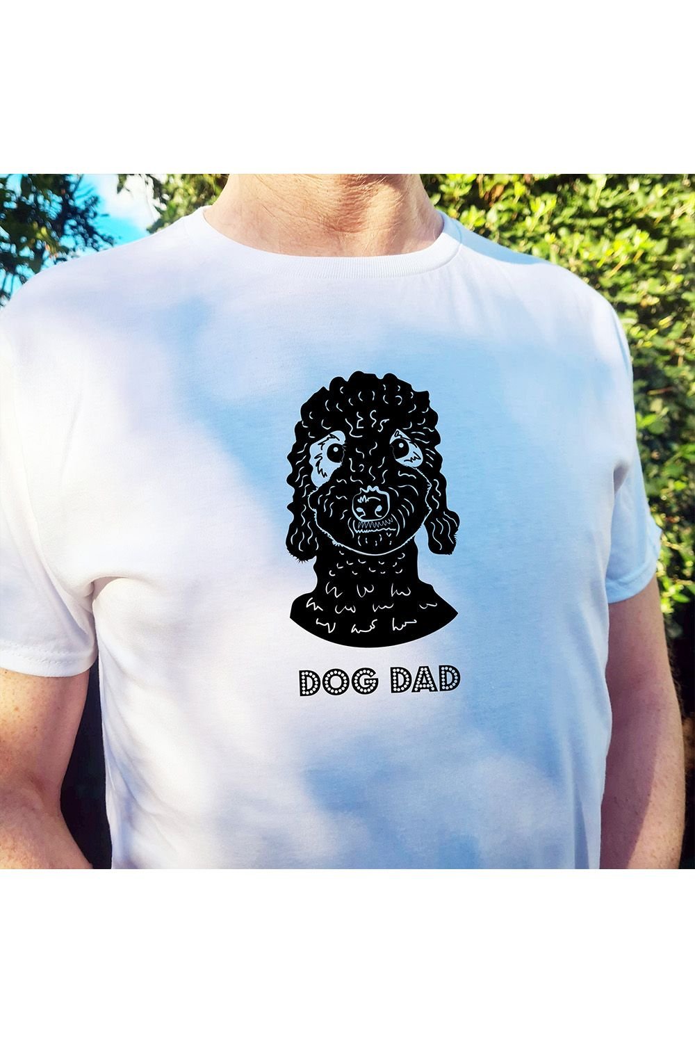 Afewhometruths Afewhometruths Men's Bedlington Terrier Dog Dad T-Shirt in White - 2