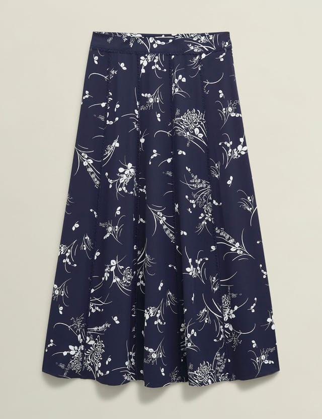 Hobbs London Hobbs London Women's Brielle A-Line Skirt in Dark Navy - 2
