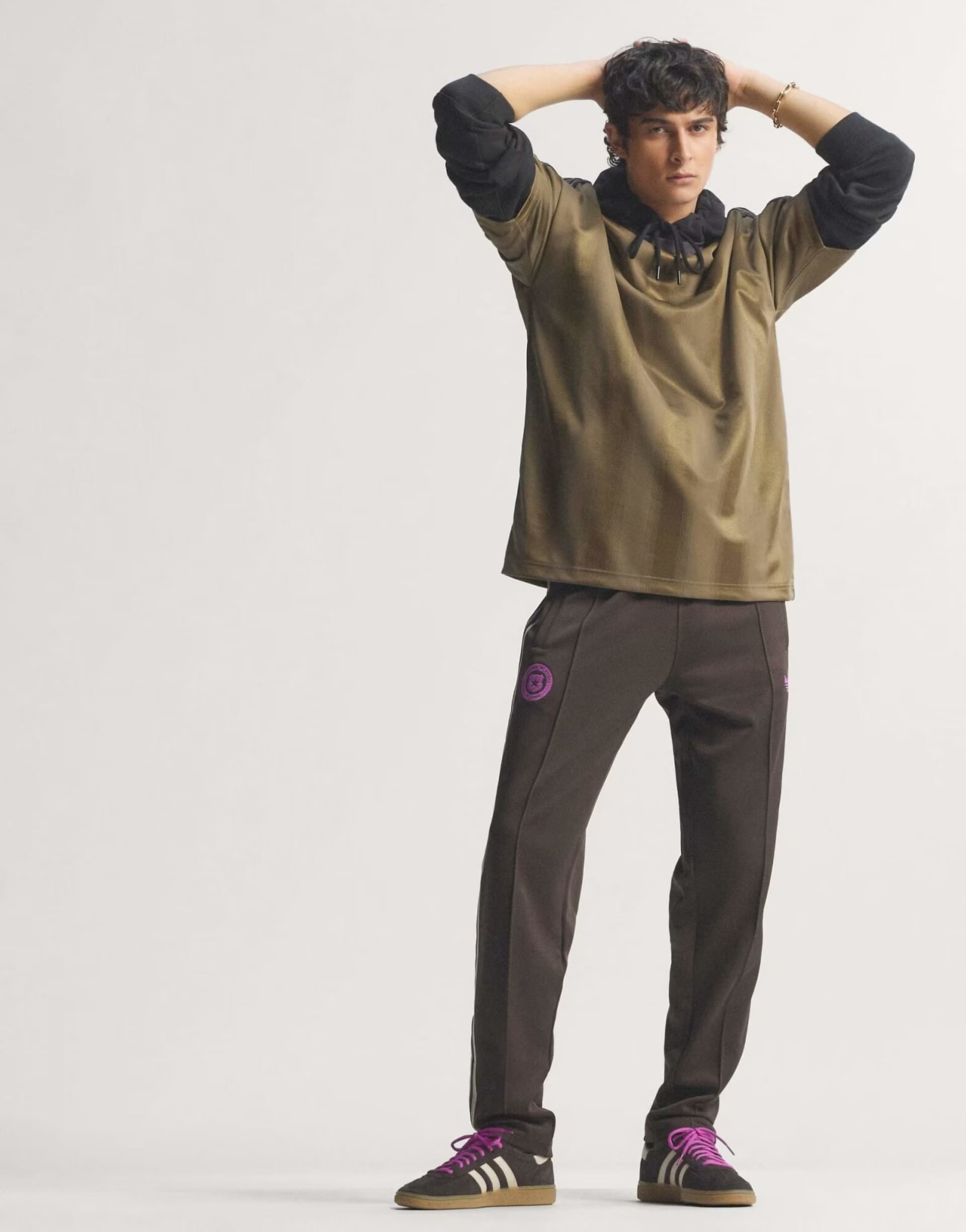ASOS adidas performance Chile originals track pants in night brown