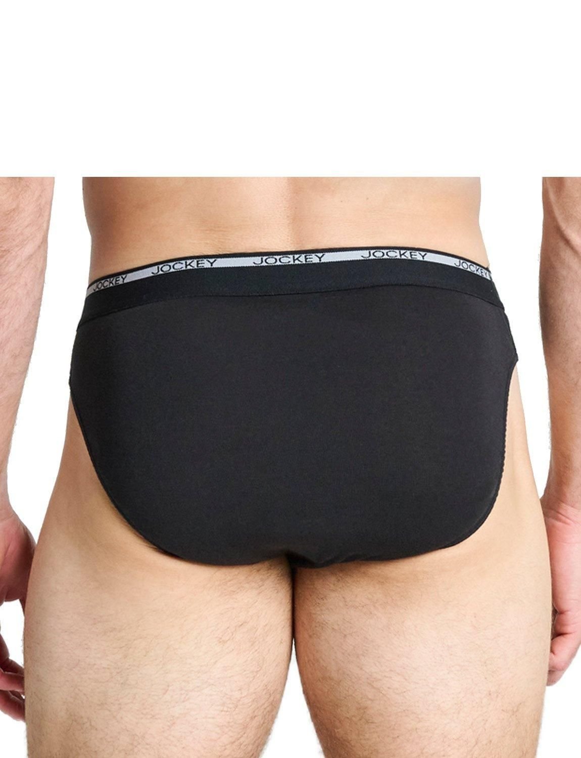 Jockey Jockey Men's Cotton Slip Brief 2 Pack in Black - 3