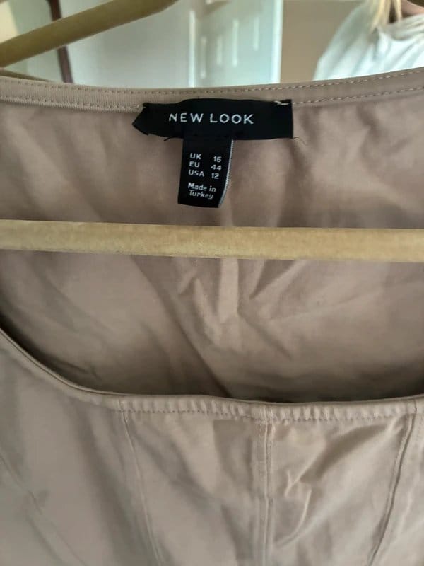 New Look Beige Long Sleeve Corset Top