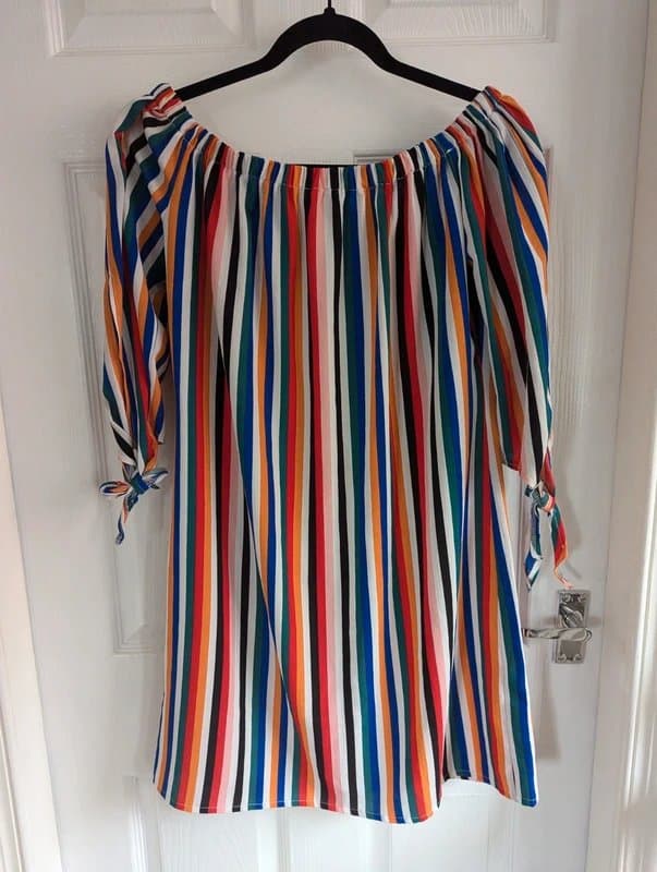 New Look Colourful stripe mini dress