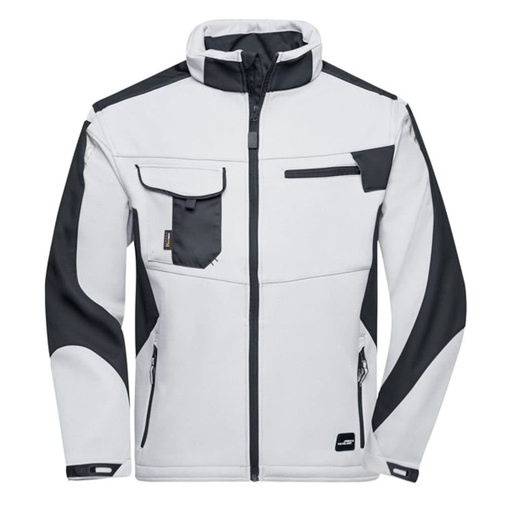 James and Nicholson James and Nicholson Men's Strong Soft Shell Jacket in Off-White