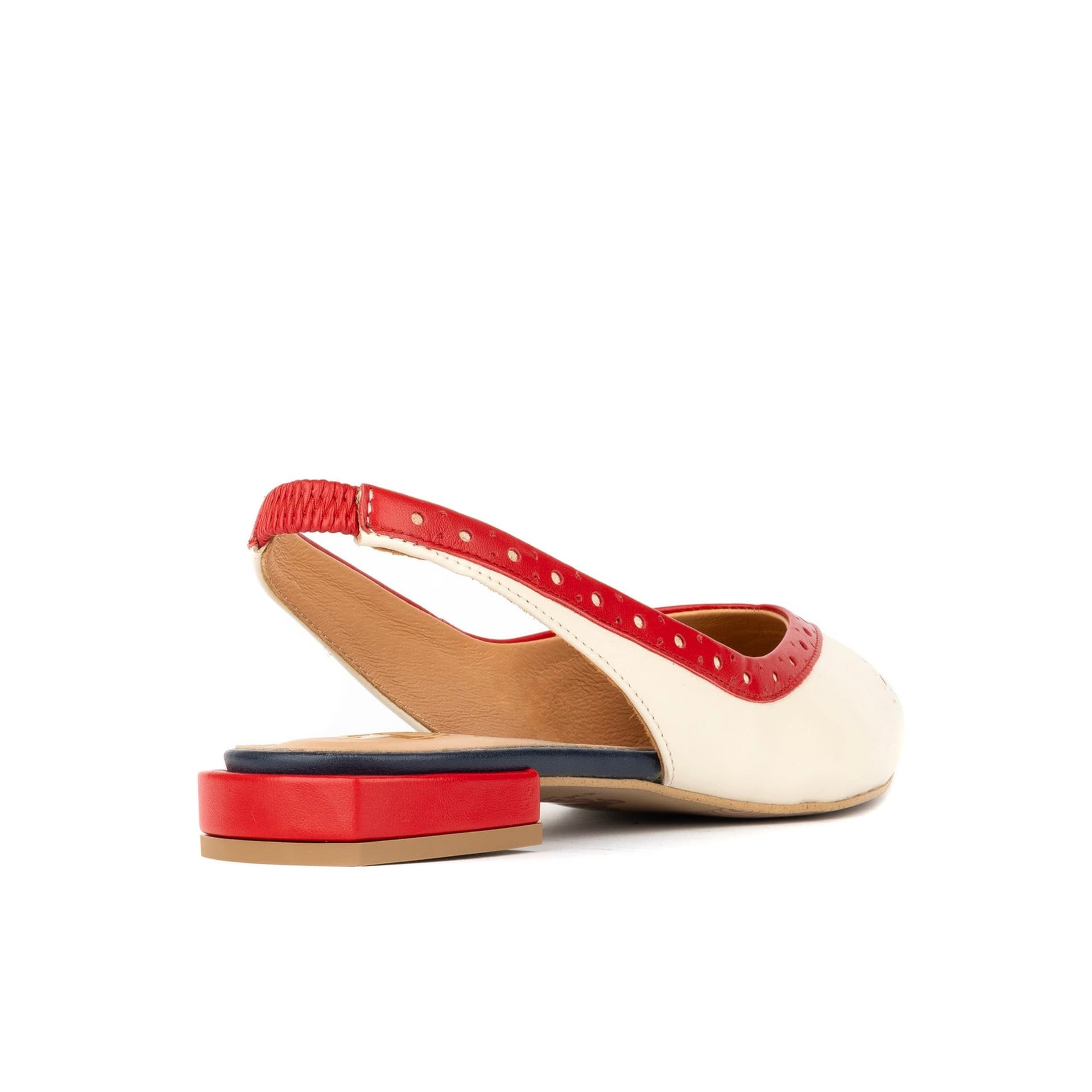 Embassy London Embassy London Women's Holly Brogue - Cream & Red & Blue - 4