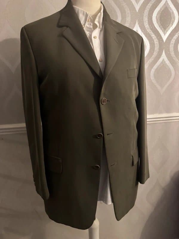 Balmain Pierre balmain sage green blazer, size 42R