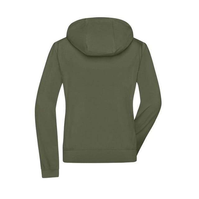 James and Nicholson James and Nicholson Women's Hooded Soft Shell Jacket in Olive - 2