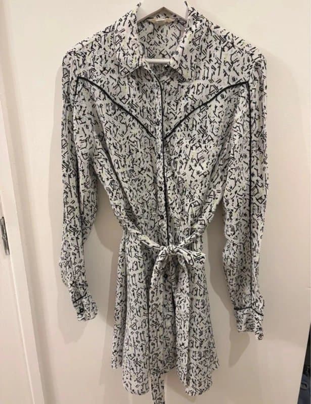 River Island River island chiffon funky patterned dress size 10