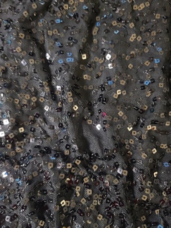 New Look Black Sequin Sleeveless Balloon Hem Top