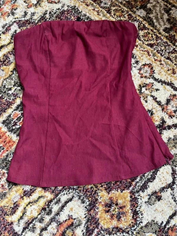 Motel Motel Kivara tailored bandeau off the shoulder corset top