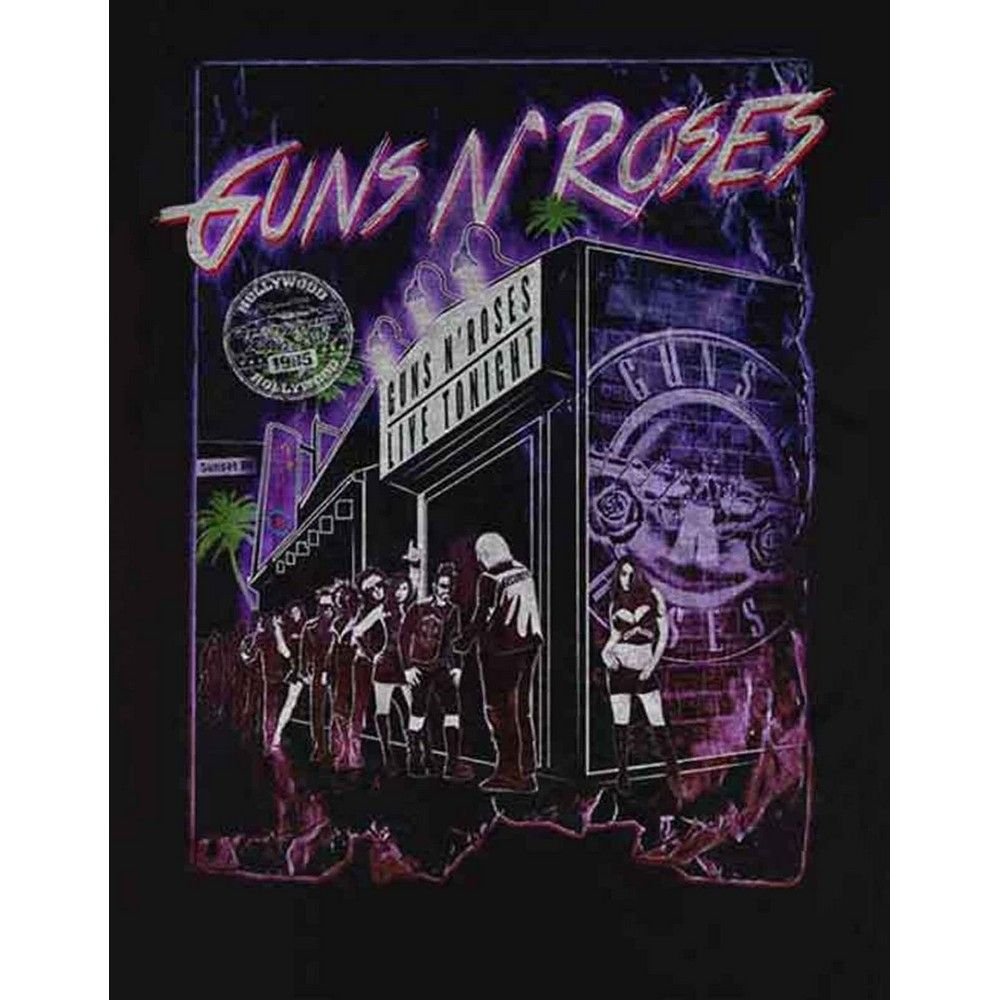 Guns N Roses Guns N Roses Men's Sunset Boulevard T-Shirt in Black - 3