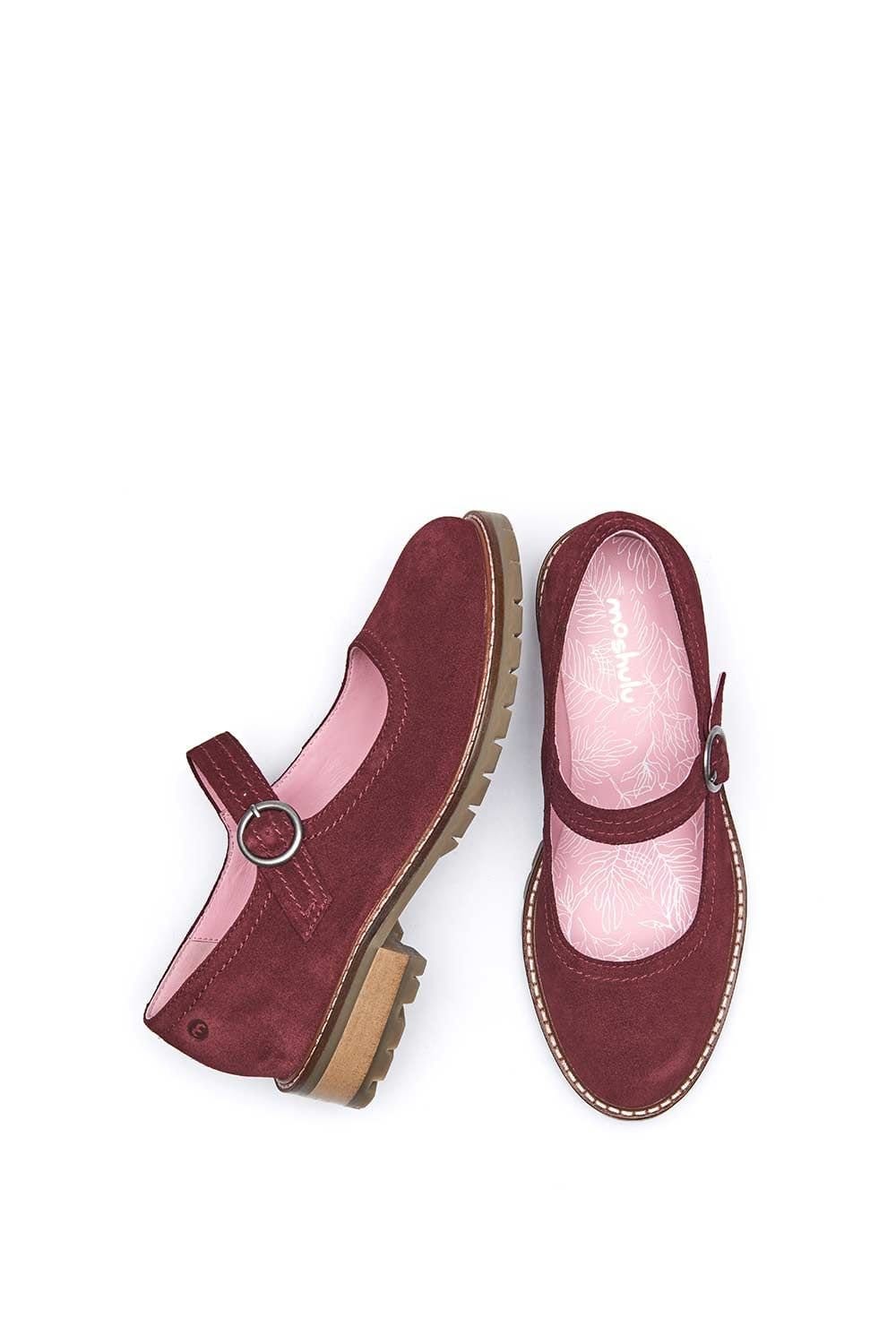 Moshulu Moshulu Women's Boyce' Flat Mary Jane Style Shoes in Dark Red - 2
