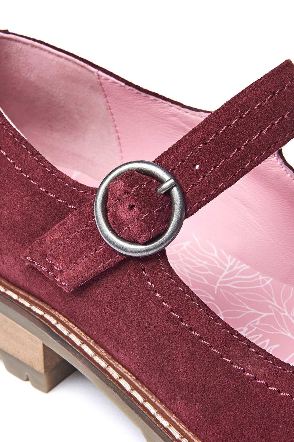 Moshulu Moshulu Women's Boyce' Flat Mary Jane Style Shoes in Dark Red - 3