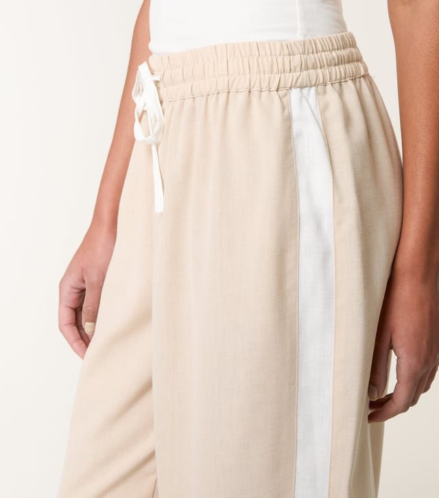 Blue Vanilla Women's Stone Side Stripe Trousers Blue Vanilla New Look - 3