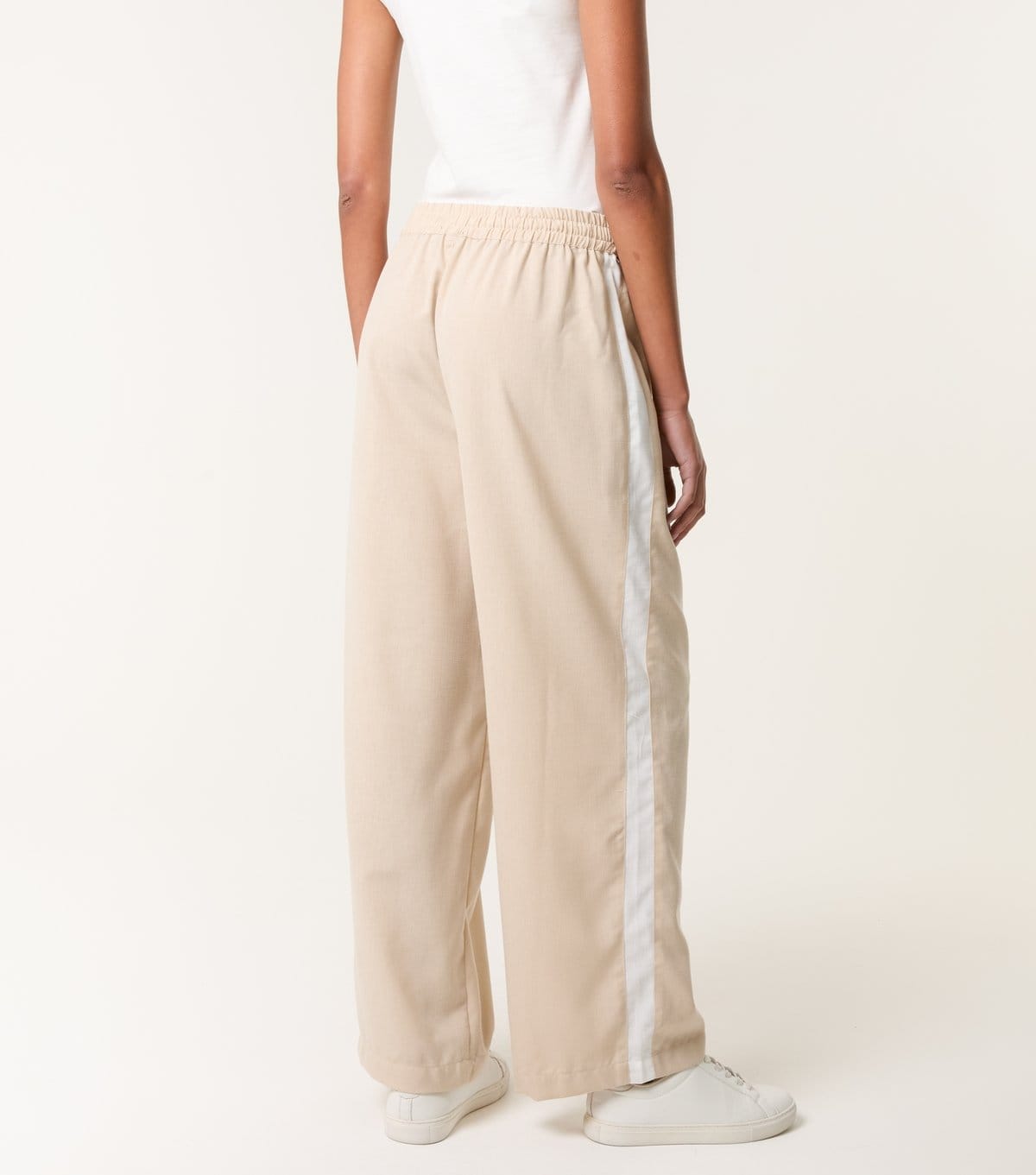 Blue Vanilla Women's Stone Side Stripe Trousers Blue Vanilla New Look - 4