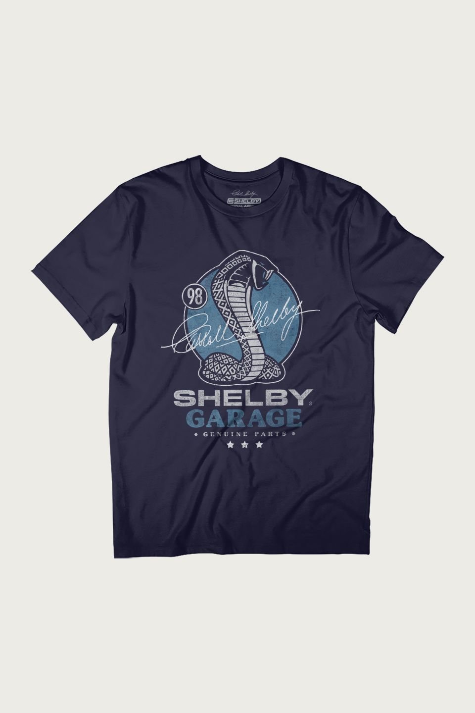 Shelby Shelby Men's Garage Genuine Parts T-Shirt in Navy - 2