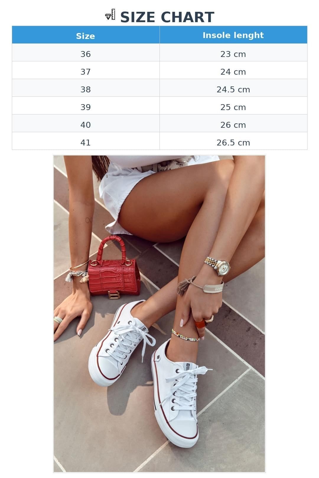 Love Lace Love Lace Women's BIG STAR Classic Fabric Insole Sneakers in Trendy Color in White - 4