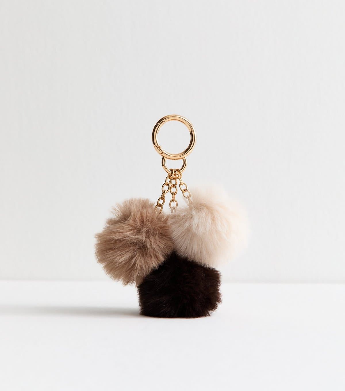 New Look Multicolour Three Pom Pom Bag Charm School New Look