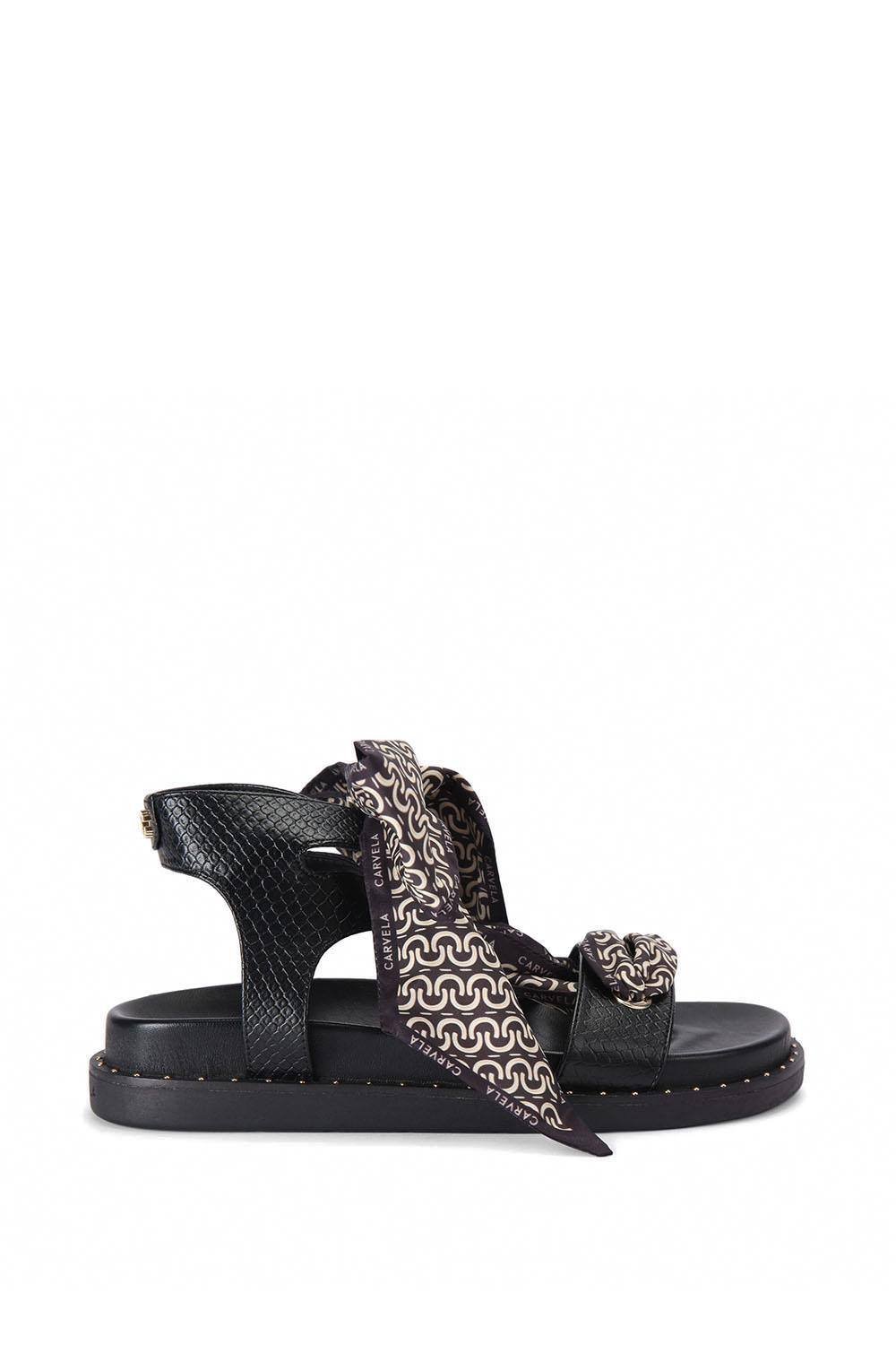 Carvela Carvela Women's 'Sorrento Scarf Sandal' Sandals in Black - 3
