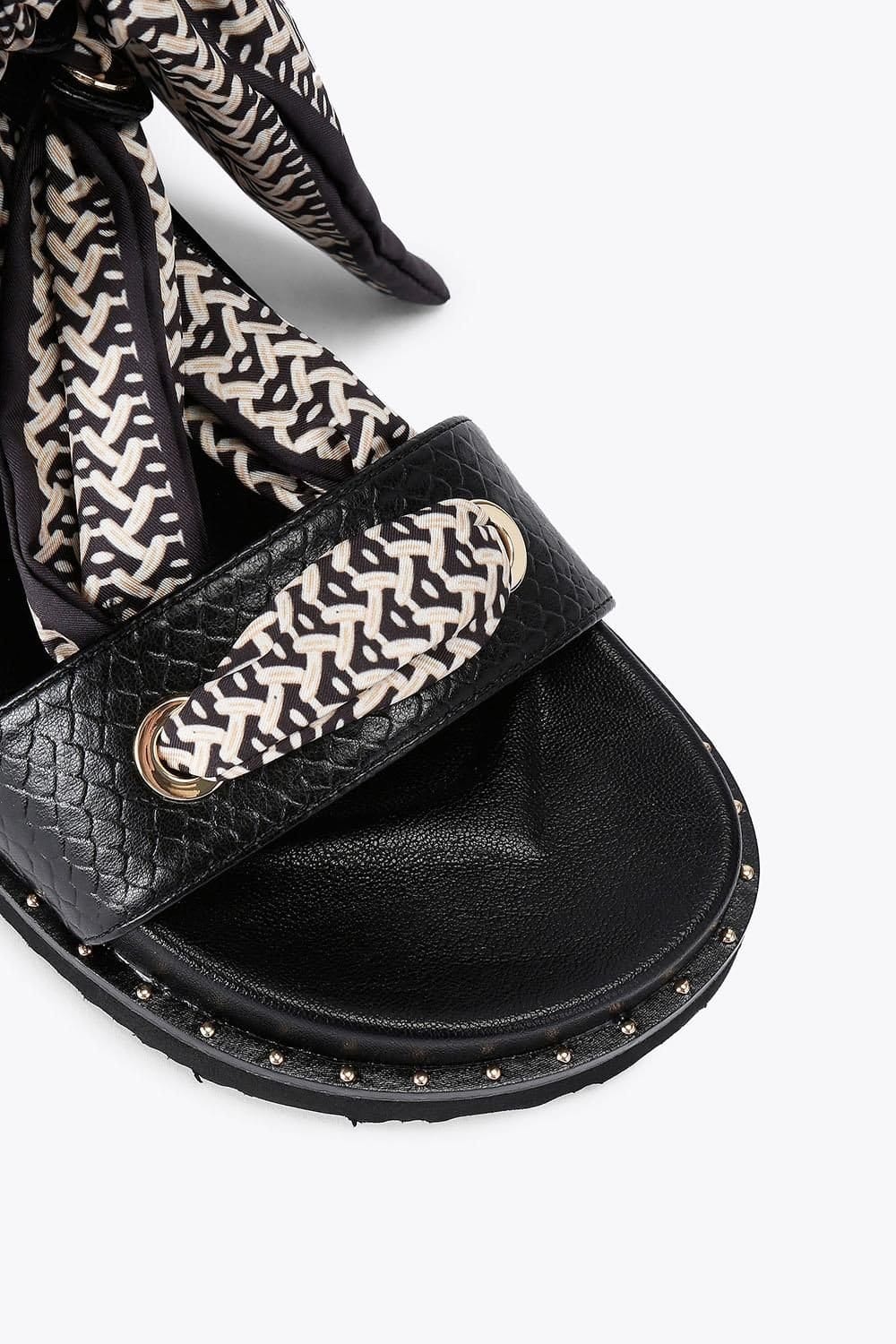 Carvela Carvela Women's 'Sorrento Scarf Sandal' Sandals in Black - 4