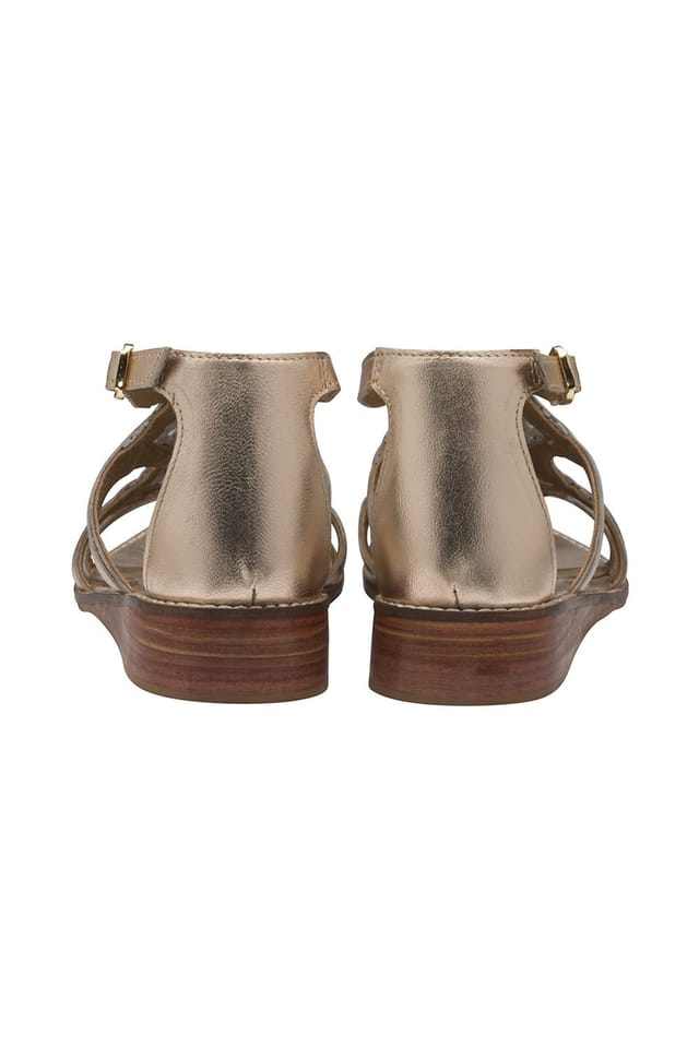 Ravel Ravel Women's 'Cardwell' Leather Wedge Sandals in Gold - 3