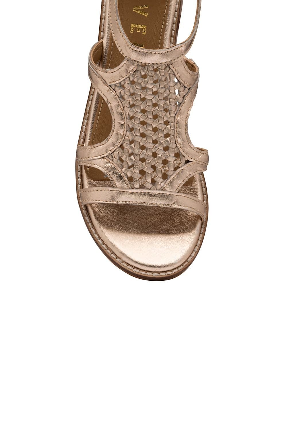 Ravel Ravel Women's 'Cardwell' Leather Wedge Sandals in Gold - 4
