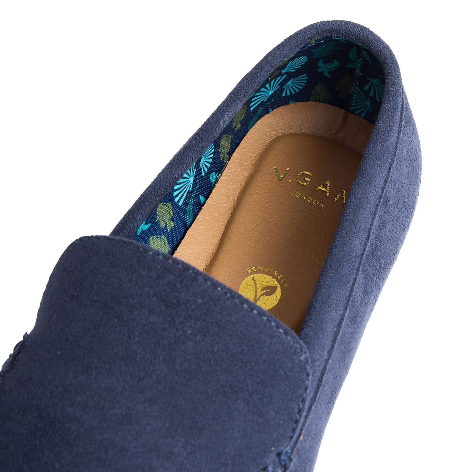 V.GAN V.GAN Men's Cashew Suede Shoes in Blue - 4