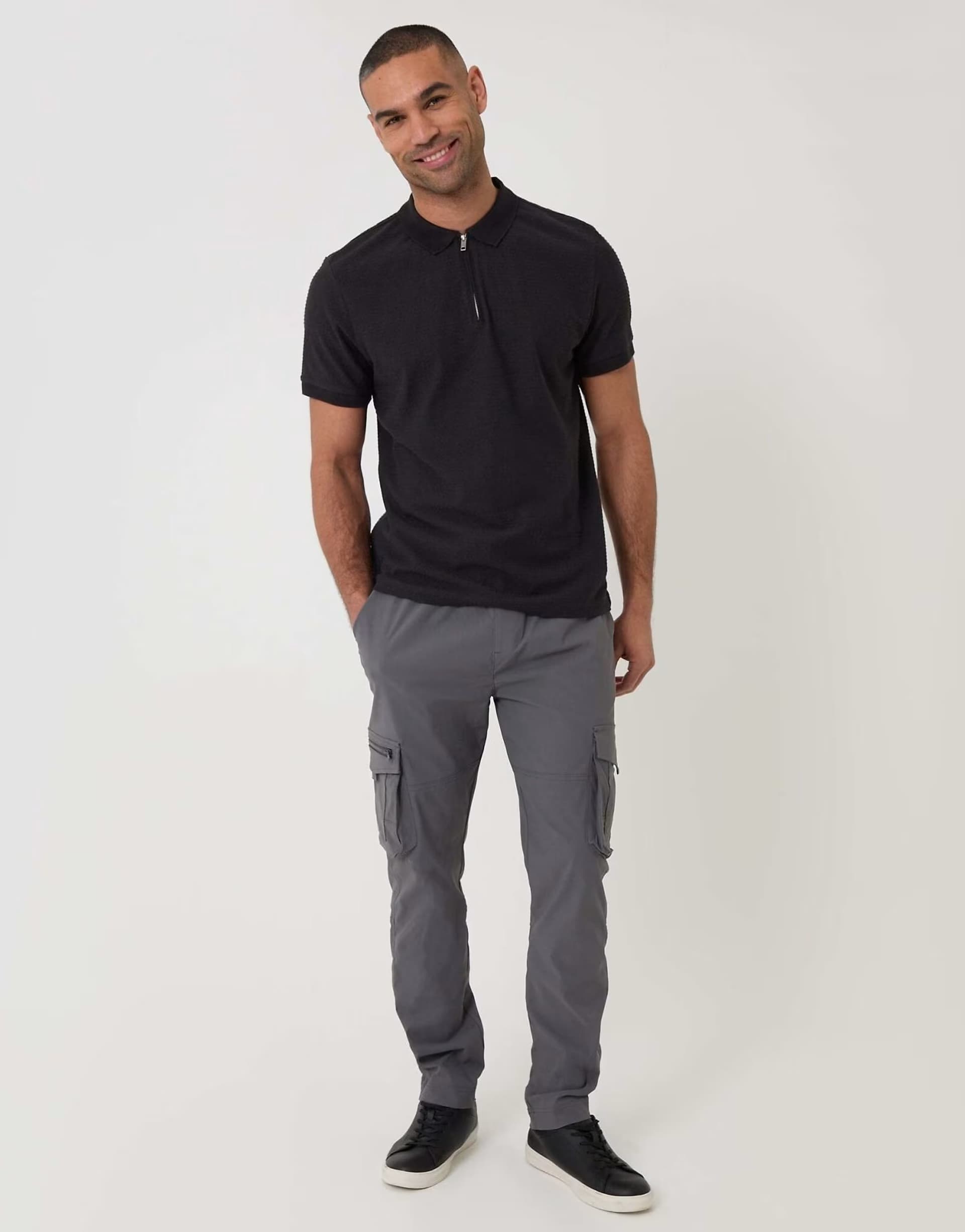 ASOS Threadbare Slim fit stretch cargo trousers in grey in grey