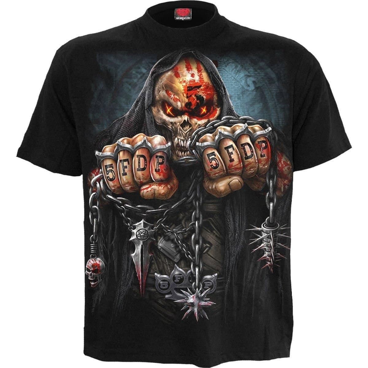 Spiral Spiral Men's 5FDP - GAME OVER - Licensed Band T-Shirt Black