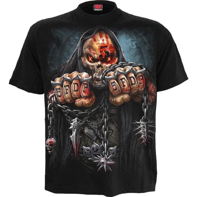 Spiral Spiral Men's 5FDP - GAME OVER - Licensed Band T-Shirt Black - 2