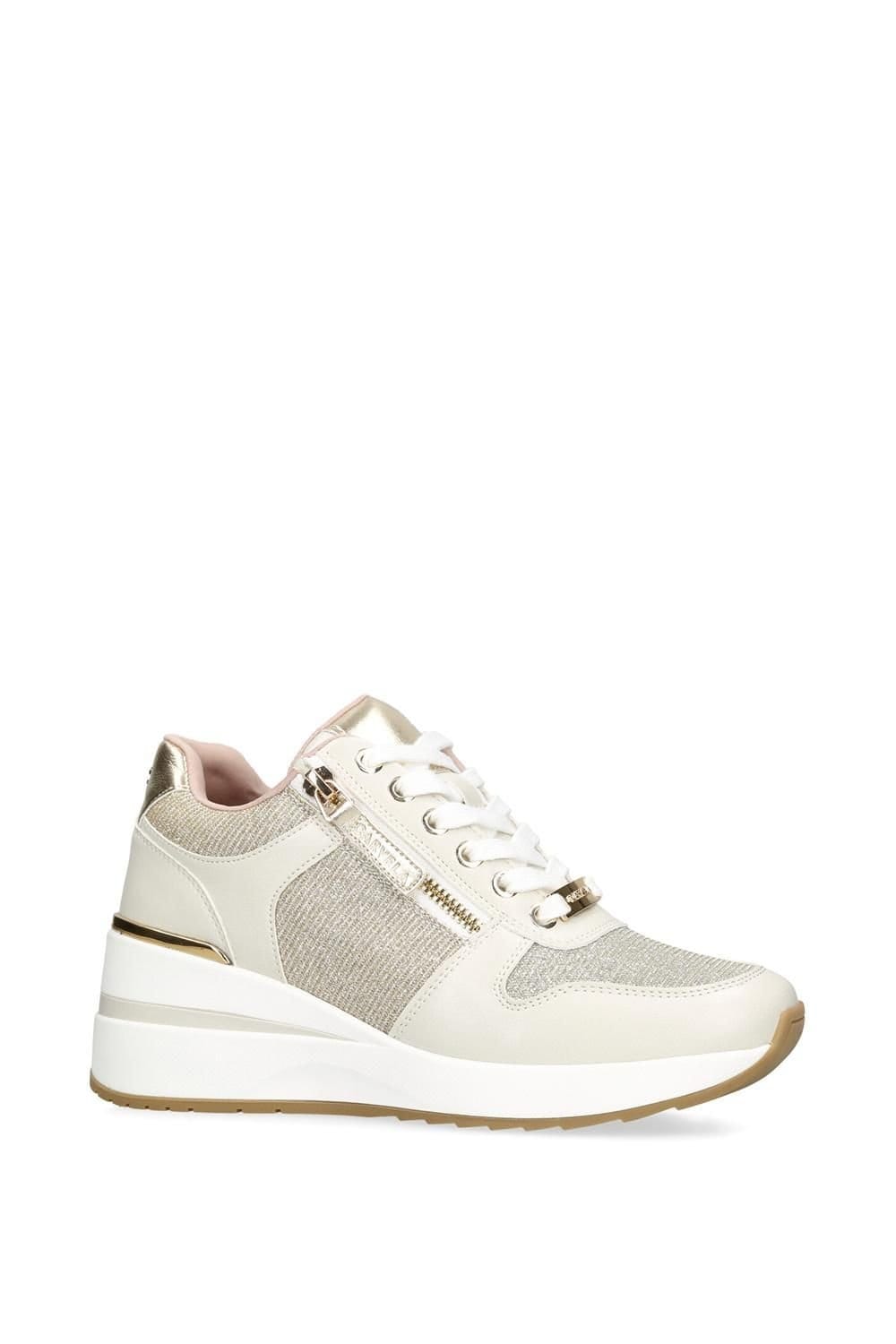 Carvela Carvela Women's 'High Rise' Fabric Trainers in Gold - 4