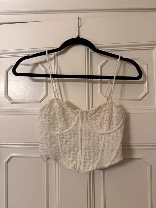 Bershka Bershka white crop top - 1