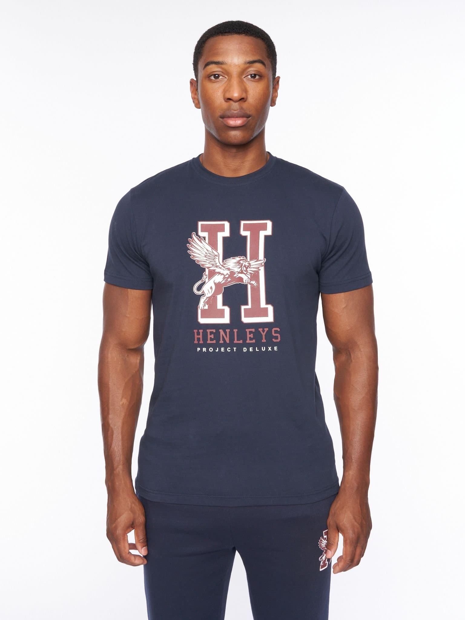 Henleys Henleys Navy Cotton T-Shirt for Men