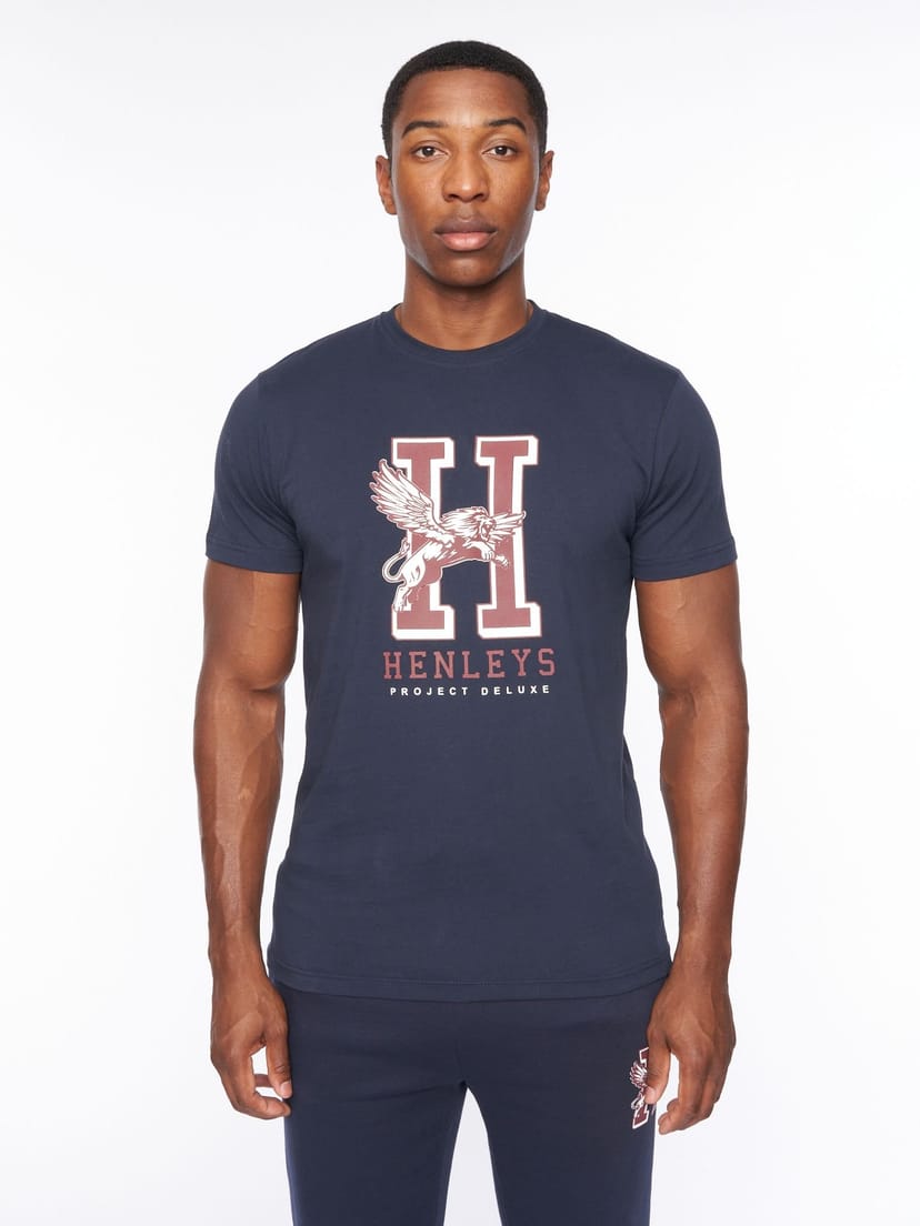 Henleys Henleys Men's Belton T-Shirt in Navy - 1