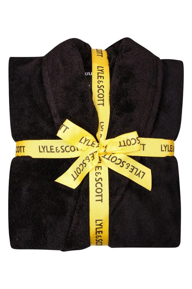 Lyle & Scott Lyle & Scott Men's Lucas Bath Robe Black - 3
