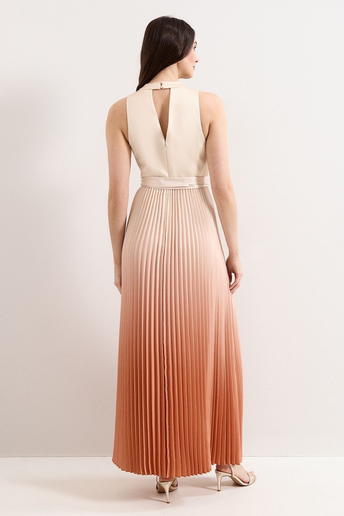 Phase Eight Phase Eight Women's Sloane Sleeveless V-Neck Maxi Dress in Burnt Orange - 4
