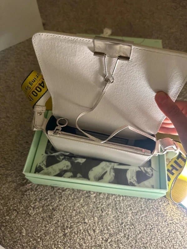 Off-White Off-white binder mini flap crossbody bag